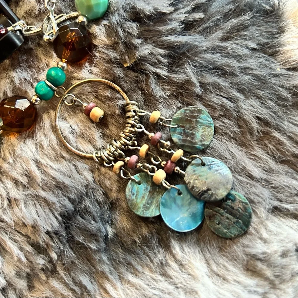 Handcrafted repurpose southwest style beaded necklace
